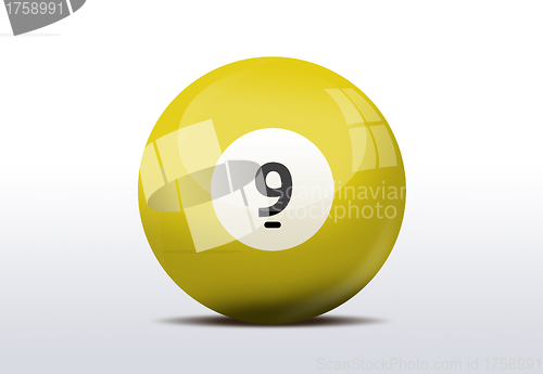 Image of Number nine billiard ball