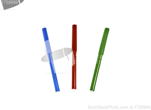 Image of Colored markers isolated