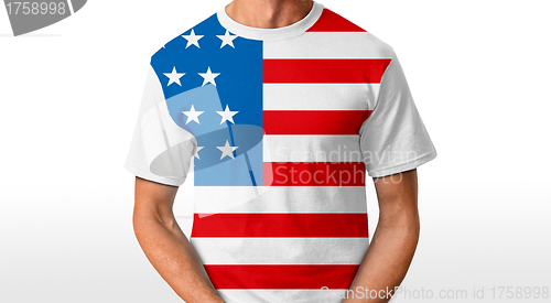 Image of American t-shirt isolated on white