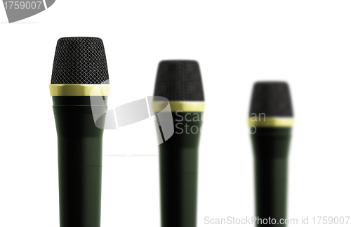 Image of microphones isolated