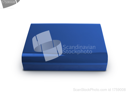 Image of Blank blue box isolated