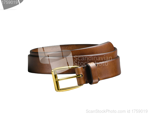Image of brown belt isolated