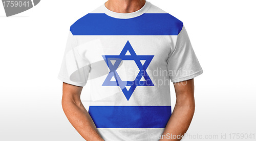 Image of Israel t-shirt isolated on white