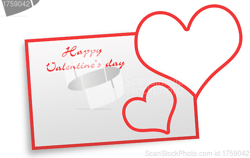 Image of empty post card, isolated on illustration background