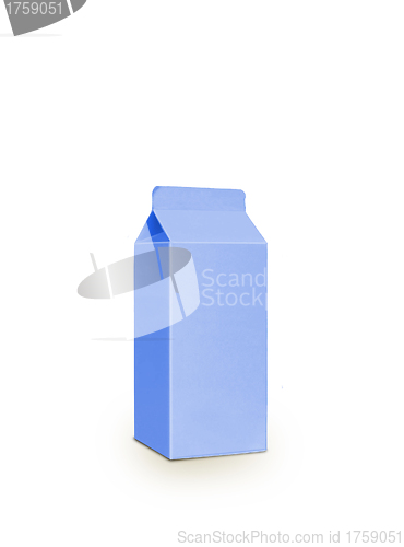 Image of Blue milk Box per half liter, isolated on white
