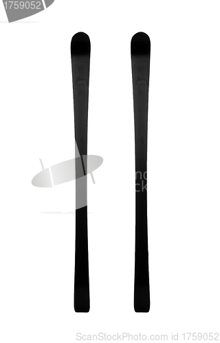 Image of Pair of alpine skis isolated on white