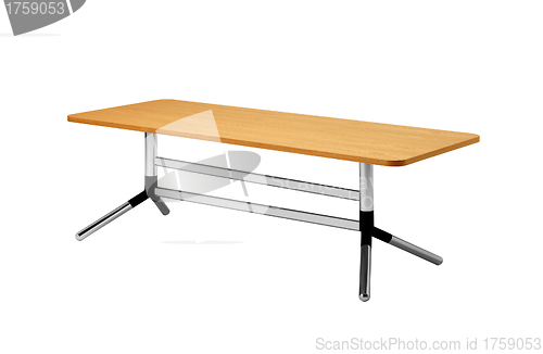 Image of wooden table isolated
