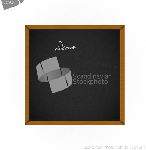 Image of chalkboard in wooden frame isolated