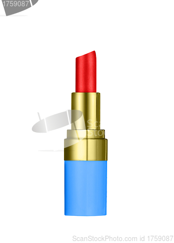 Image of red lipstick on white background with clipping path