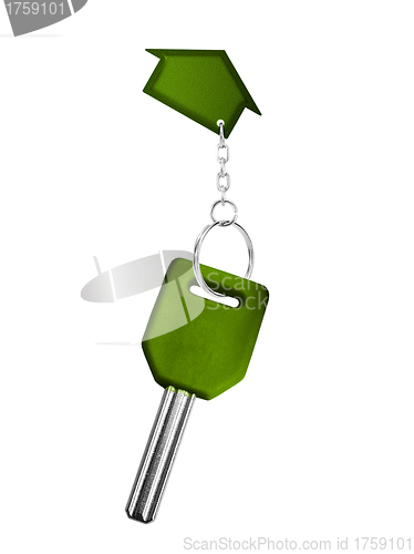 Image of green key with arrow