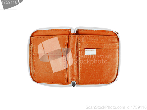 Image of orange wallet isolated