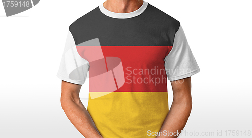 Image of german t-shirt isolated on white