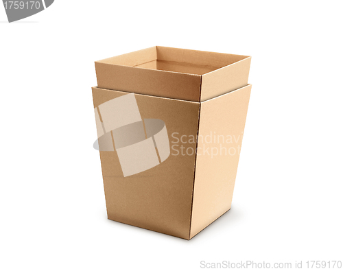 Image of open two empty cardboard boxes