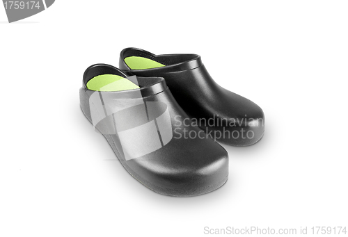 Image of rubber boots isolated on white background.