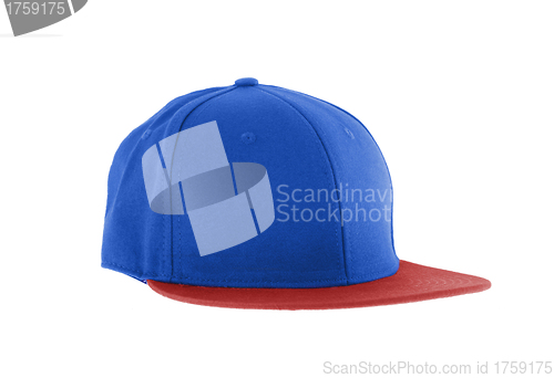 Image of blue with red baseball cap isolated