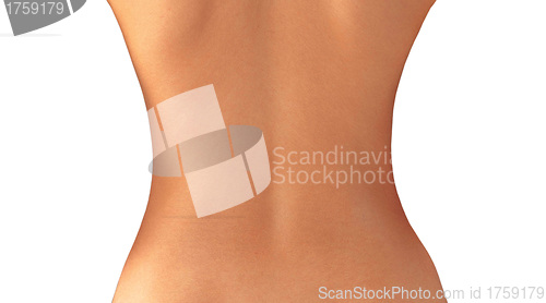 Image of Woman with backache from behind