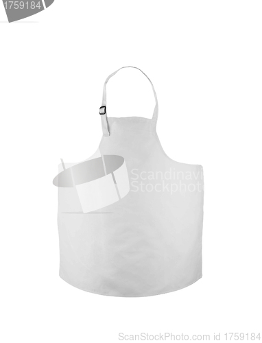 Image of white apron with outsets isolated on white