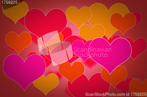 Image of Valentine's day background with hearts