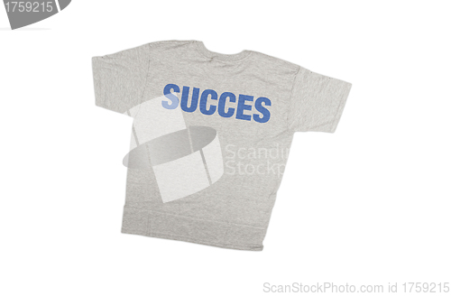 Image of succes  t-shirt isolated on white