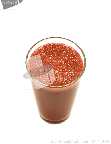 Image of tomato juice glass isolated on white background