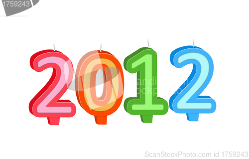 Image of New 2012 year background in diferent colours
