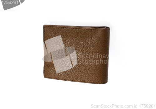 Image of Brown leather wallet isolated