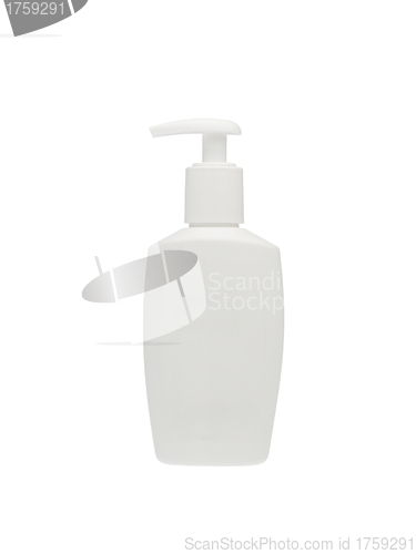 Image of Soap plastic dispenser in white