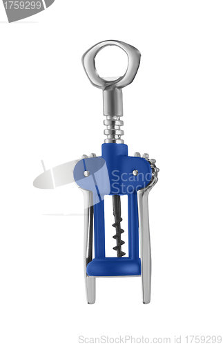 Image of Cork screw on white background