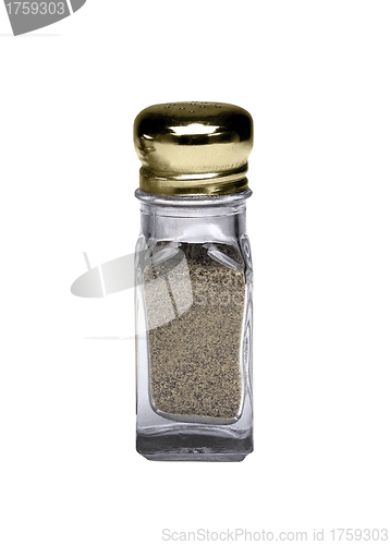 Image of pepper shaker on white background