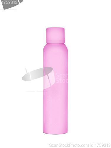 Image of Pink perfume bottle isolated on white