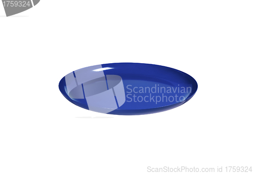 Image of blue plate on white background