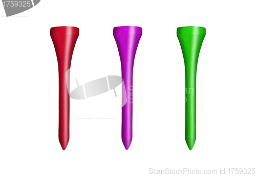 Image of Golf tees isolated