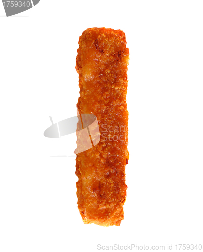 Image of fish stick on a white background