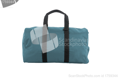Image of Blue travel bag on a white background