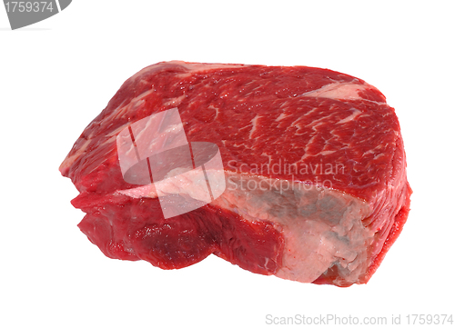 Image of Raw meat steak isolated on white