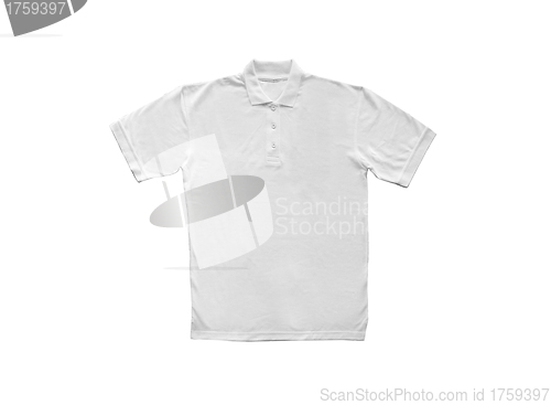 Image of White Polo t-shirt isolated
