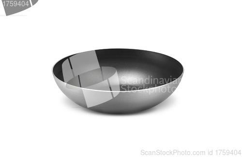 Image of black salad bowl isolated