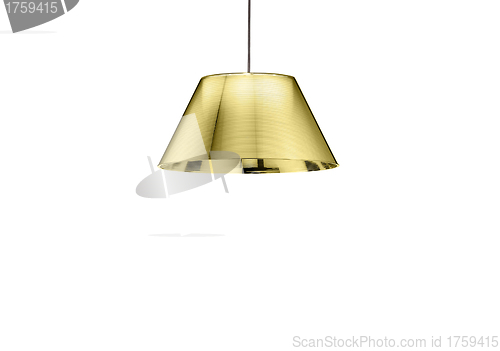 Image of golden lamp isolated on a white background