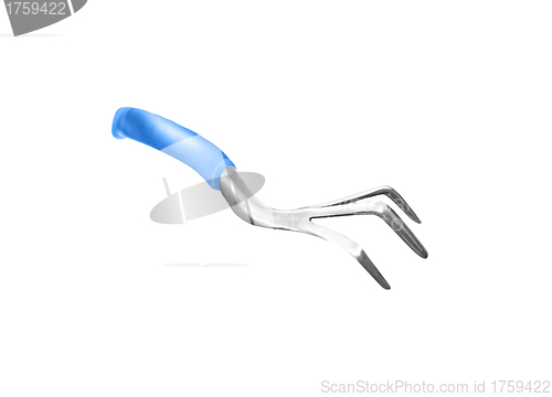 Image of Garden tool fork isolated on white