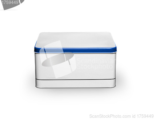 Image of Metal box isolated on white