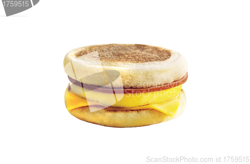 Image of burger isolated on white