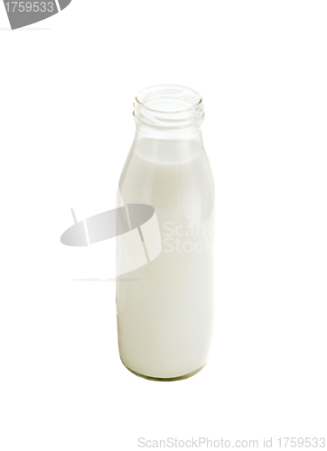 Image of Milk botle isolated on white