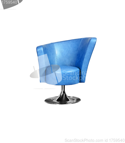 Image of Leather blue chair
