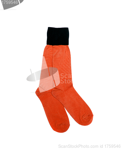 Image of a pair of orange socks