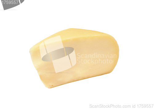 Image of Piece of cheese isolated on white background