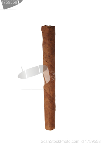 Image of isolated long elegant brown cigar