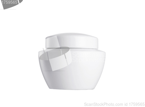 Image of Cream container isolated on white