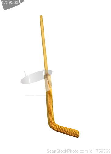 Image of vintage wood Hockey stick isolated over white