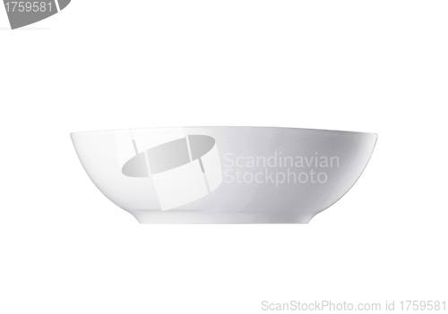 Image of White bowl isolated on white background