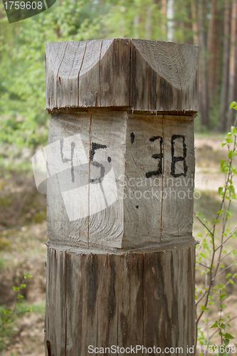 Image of A pillar at the intersection of firebreaks